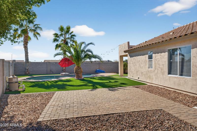 Side Yard with Open Patio area