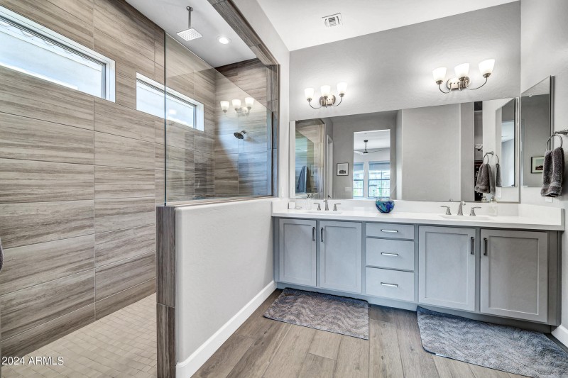 Primary bath with walk-in shower