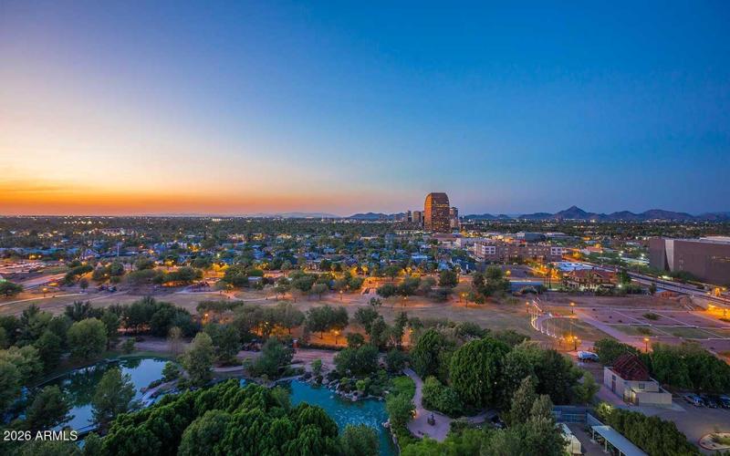 Sunset Skyline and Park Views