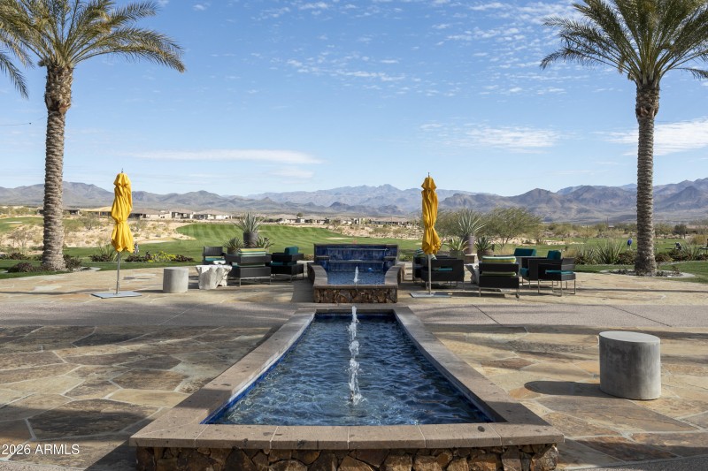 Club Water Feature and Firepit
