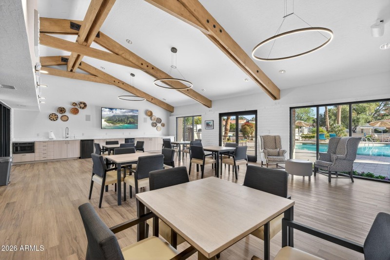 Clubhouse with Pool Views