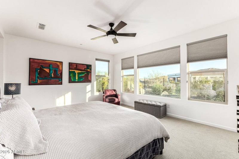 Primary Bedroom with mountain views