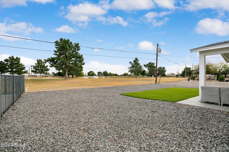Golf Course at rear