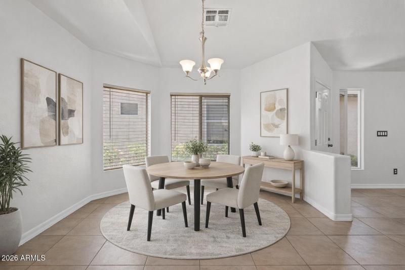 Virtually Staged Breakfast Area