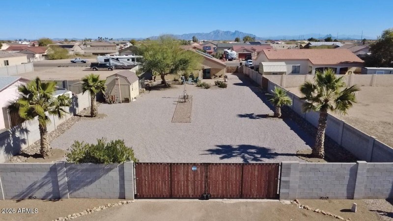 Aerial view of back
