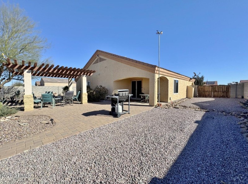 Rear view of home
