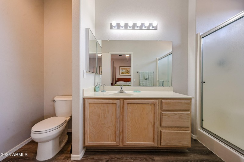 Primary Bath with Private Toilet Room