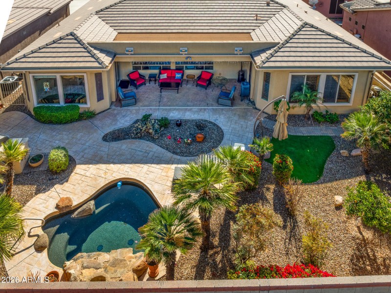 Arial Backyard