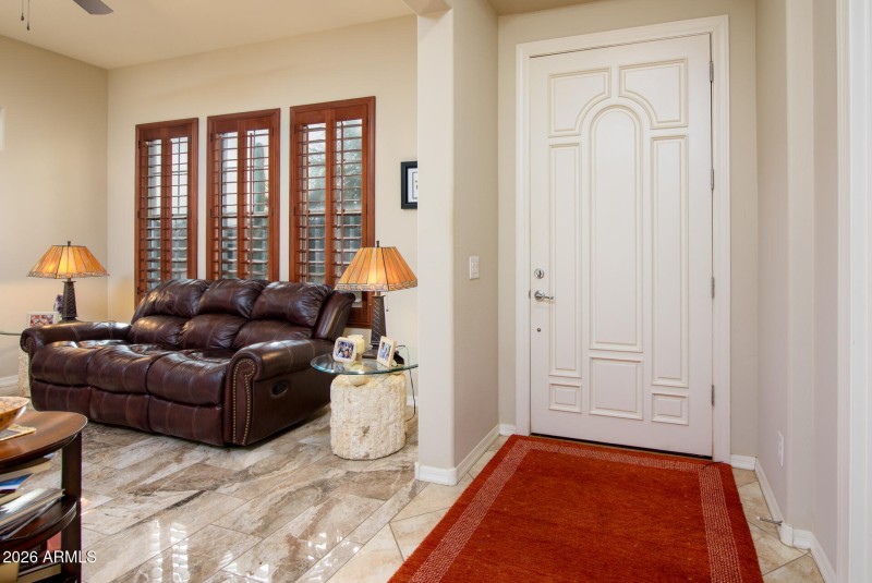Inside front entry