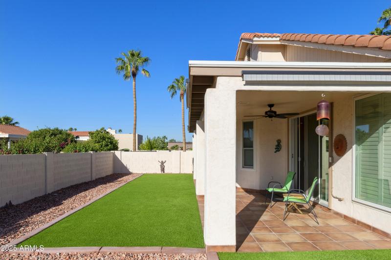 Covered patio and yard