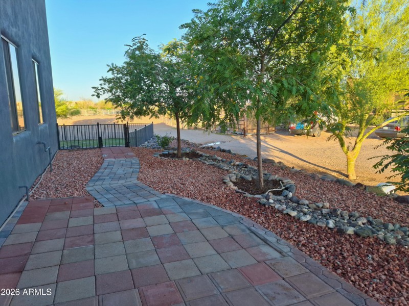 Paver walk to back patio
