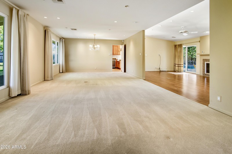 Open Living & Dining Layout