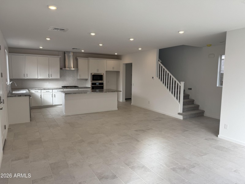 Great room and kitchen