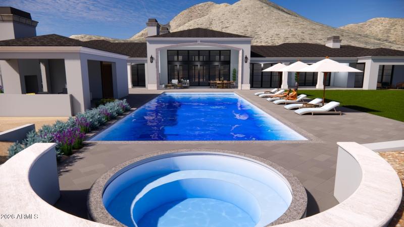 Rear Elevation & Pool