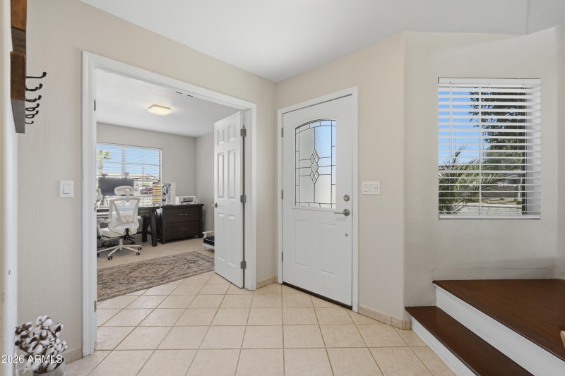 View to downstairs bedroom/office