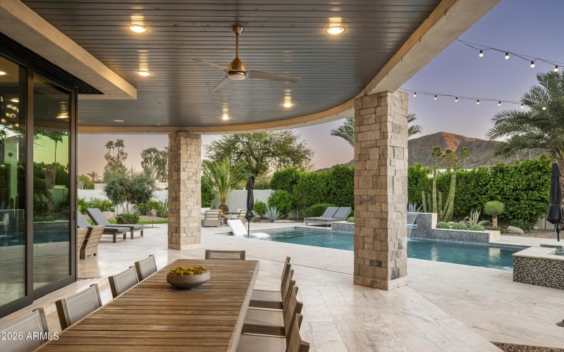 Outdoor dining area