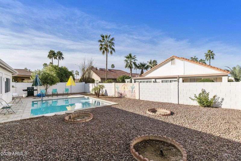 Backyard with private pool