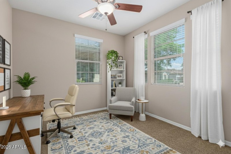 Bedroom 3 staged