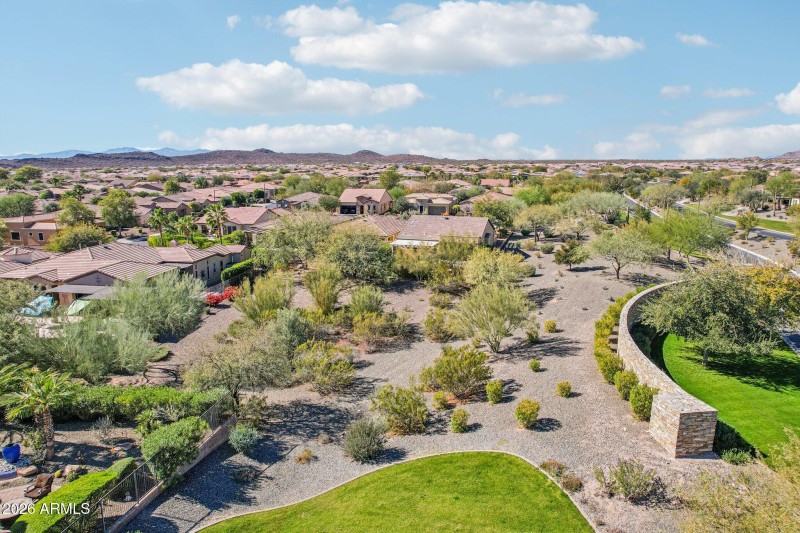Green space surrounds this property