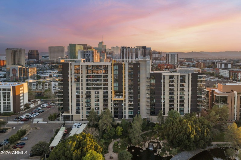 City and Mountain Sunset Views