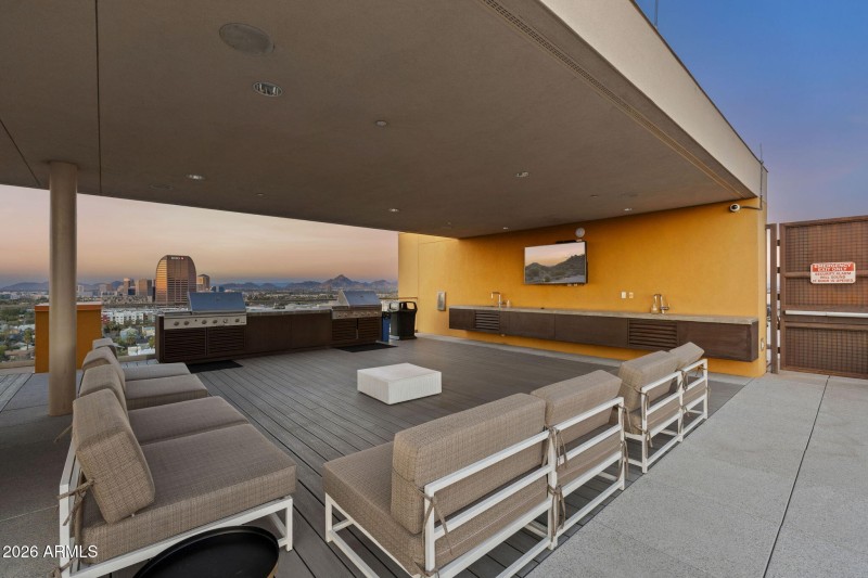 Rooftop Lounge with Outdoor Kitchen