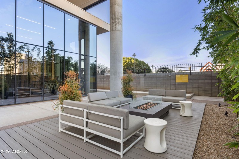 Outdoor Lounge with Fire Feature