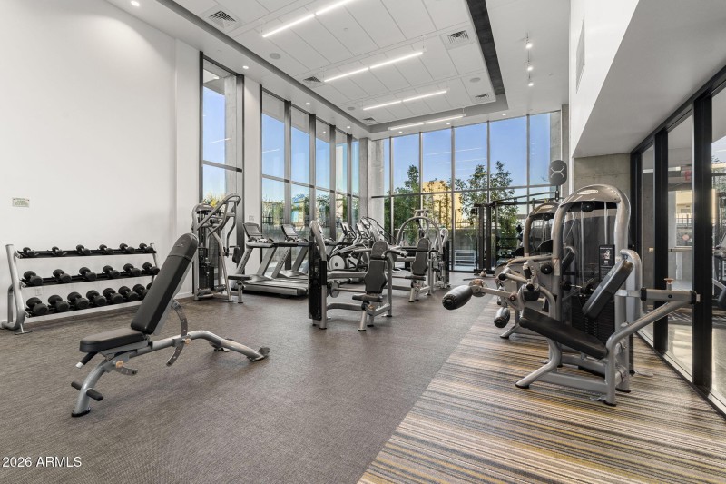 Spacious Gym with Natural Light