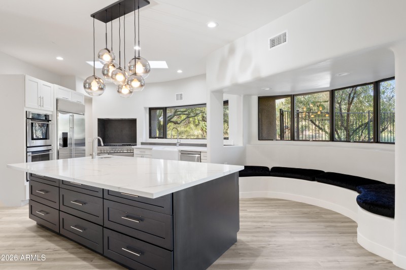 Kitchen and Seating Area
