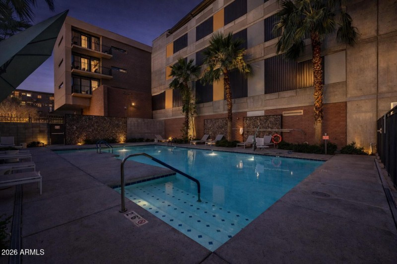 Evening Poolside Retreat