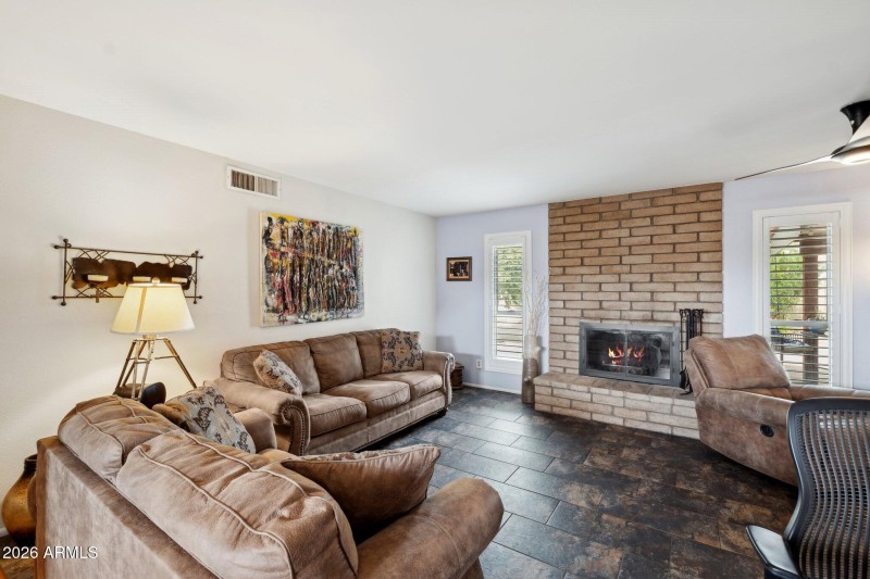 Fireplace in Family Room