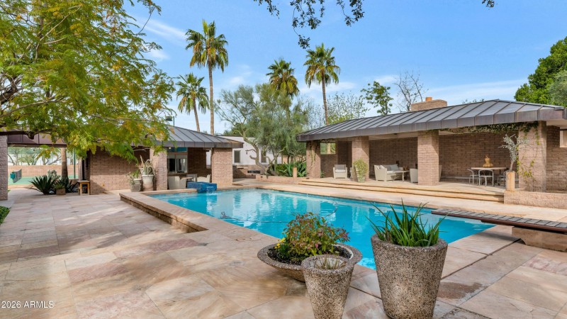 Pool with gazebo