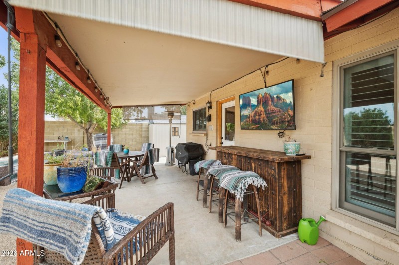 Covered Patio perfect for entertaining