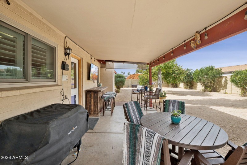Covered Patio perfect for entertaining