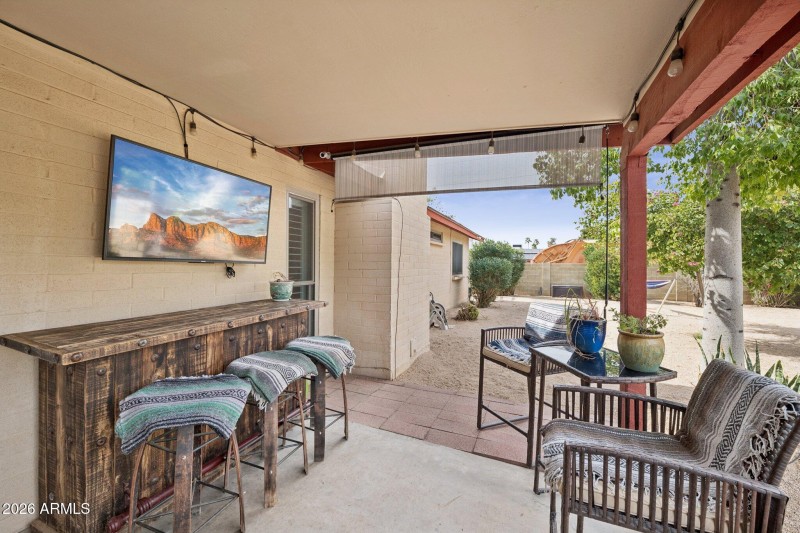 Covered Patio perfect for entertaining