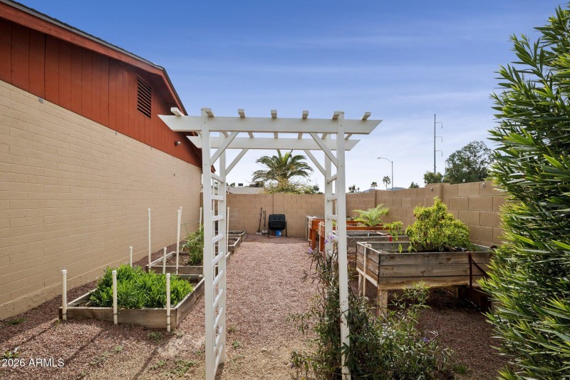 Raised Planters on west side of yard