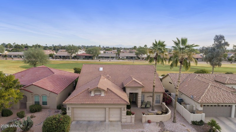 Aerial view - Home on Golf Course