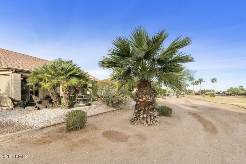 Back of home on golf course