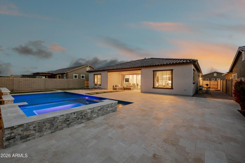 Tumbled Travertine Deck