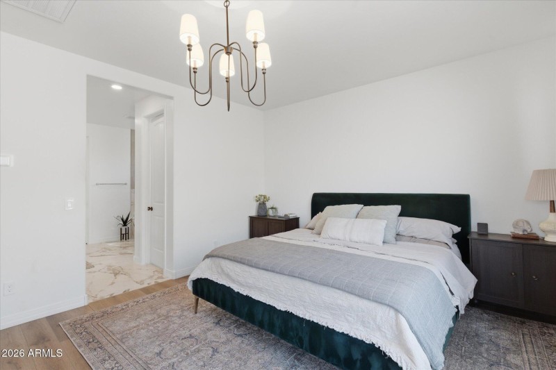 Elegant Chandelier & Neutral Finishes