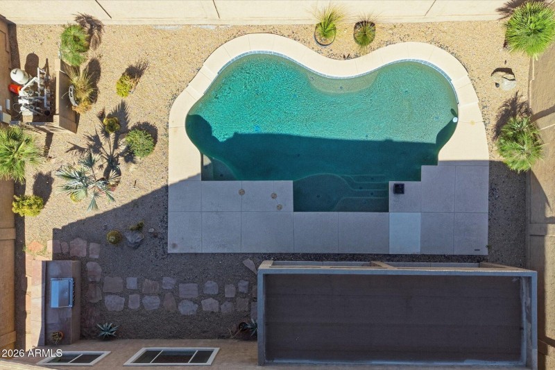 Drone-Backyard Pool