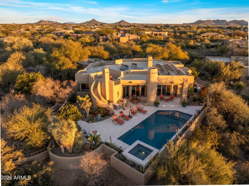 Aerial Pool & Hot Tub