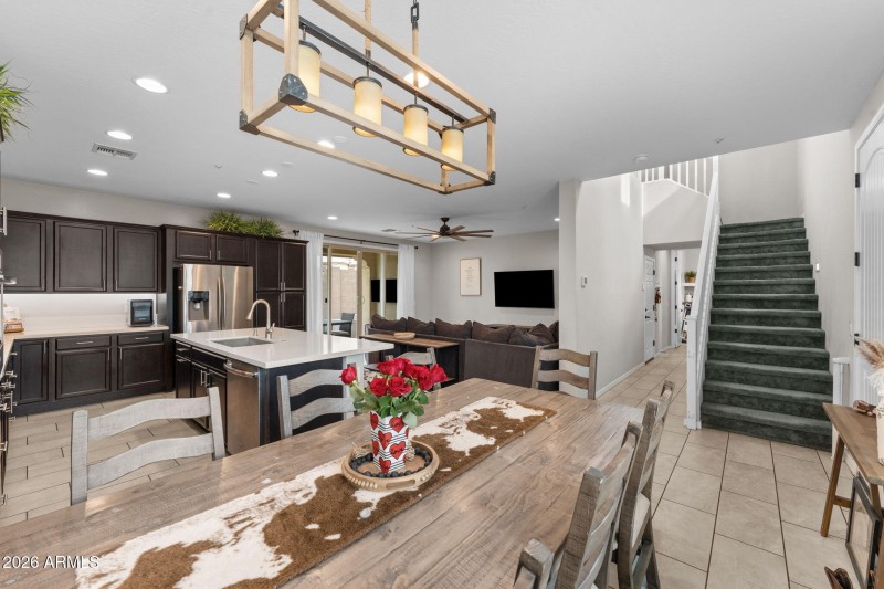 kitchen and dining