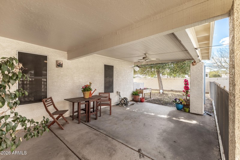 Huge covered patio
