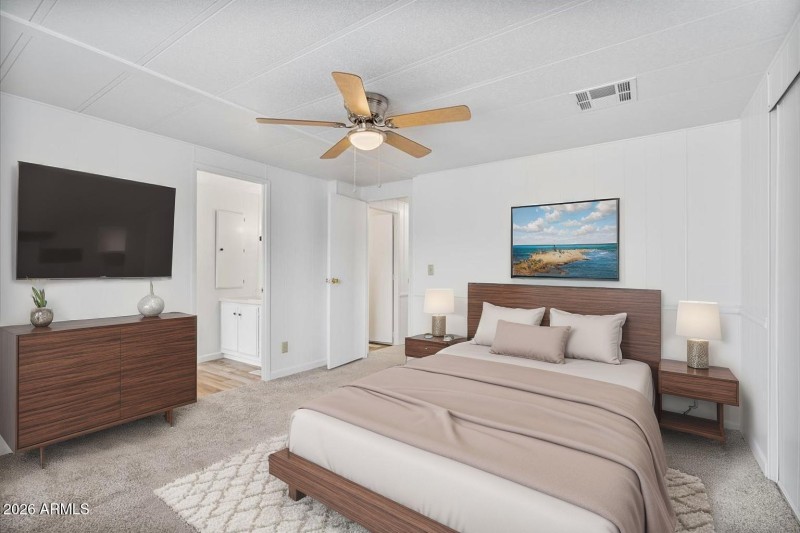Virtual Staged Bedroom
