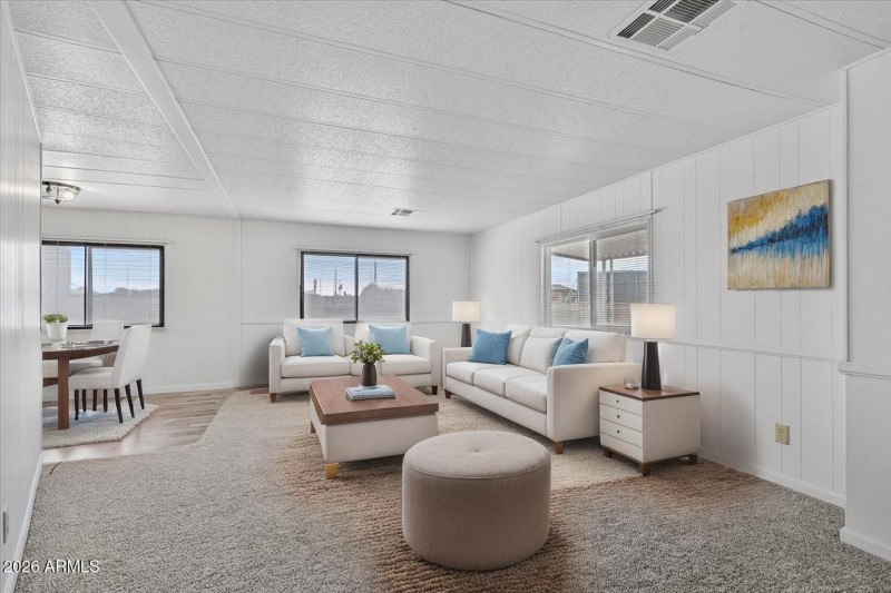 Virtually Staged living Room