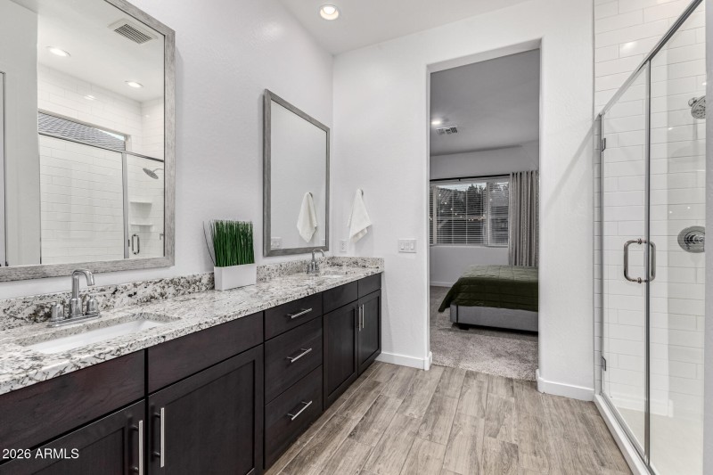 Primary Bathroom with Granite Counters