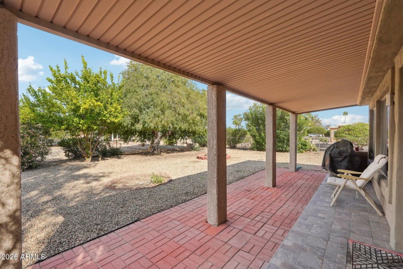 Large covered patio