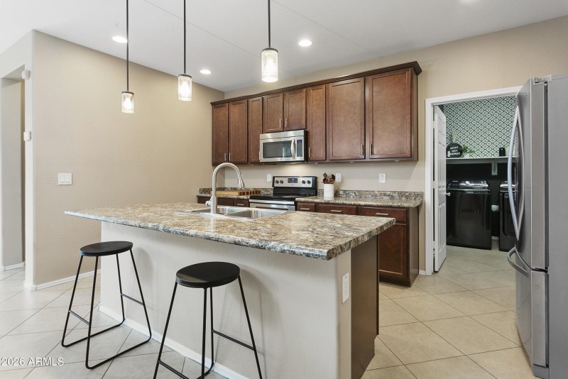 Kitchen with island