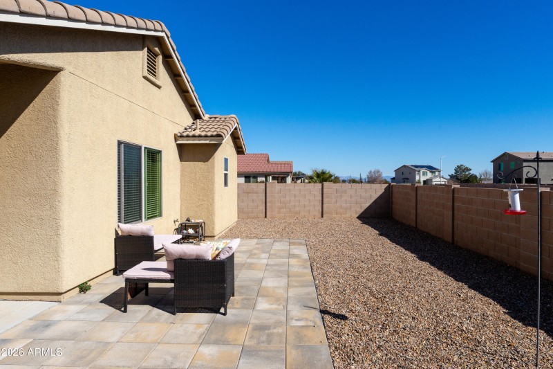 Low maintenance backyard
