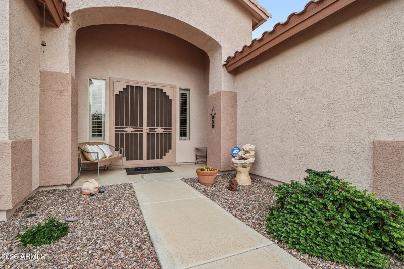 Front entry to your new home
